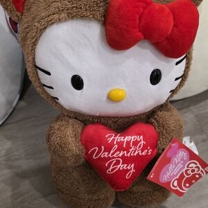 Hello Kitty Brown Bear Plush with Red Heart Greeter US Exclusives